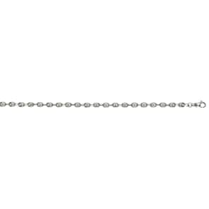 Collier maille marine massif or gris 750/18 ct 4.5mm