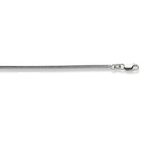 Schlangenkette 750/18 K Weissgold 2.0mm