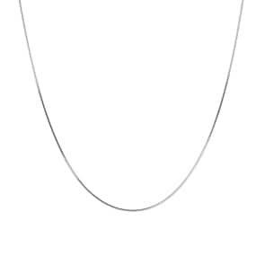 Schlangenkette 8-fach diamantiert 750/18 K Weissgold 0.8mm