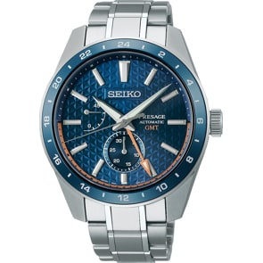 Seiko Presage Automatik GMT Sharp Edged Blau