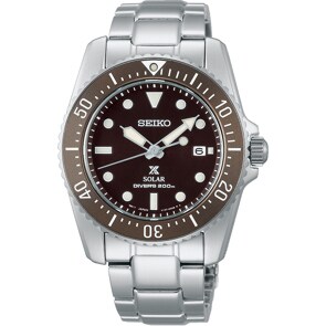 Seiko Prospex Compact Solar Diver Braun