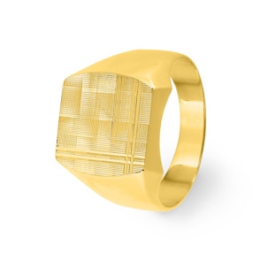 Siegelring 375/9 K Gelbgold hohl
