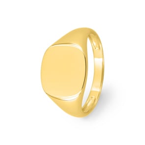 Signet Ring Solid 375/9 K Yellow Gold 