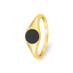 Siegelring 375/9 K Gelbgold mit Onyx
