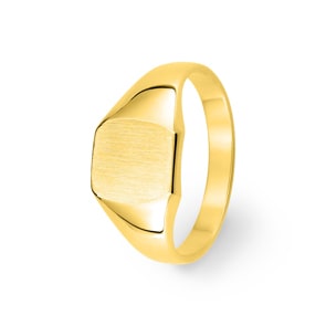 Signet Ring Solid 750/18 K Yellow Gold 