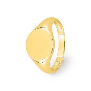 Signet Ring Solid 750/18 K Yellow Gold 