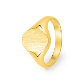 Signet Ring Solid 750/18 K Yellow Gold 