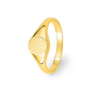 Signet Ring Solid 750/18 K Yellow Gold 