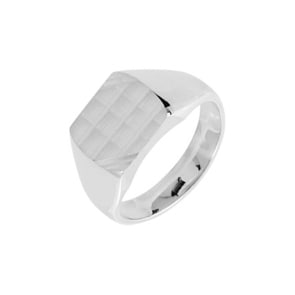 Siegelring 925 Silber facettiert, 11 x 11mm