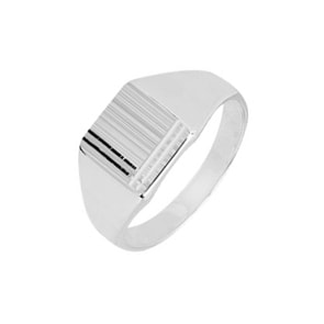Siegelring 925 Silber facettiert, 11 x 9mm
