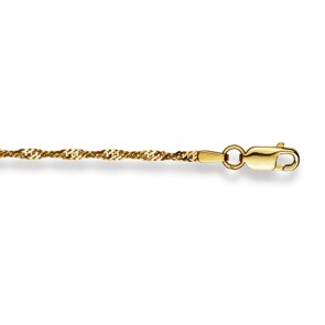 Collier singapour or jaune 750/18 ct 1,8mm