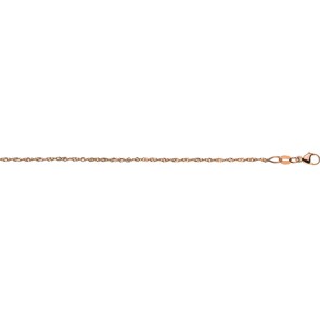 Collier singapour or rose 750/18 ct 1.2mm