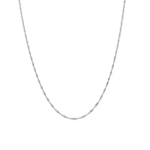 Singapore Chain 750/18 K White Gold 1.5mm