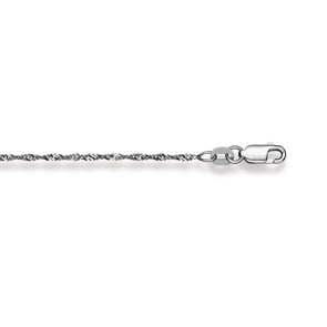 Singapurkette 750/18 K Weissgold 1.6mm