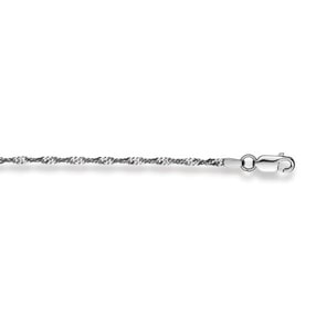 Singapurkette 750/18 K Weissgold 1.8mm
