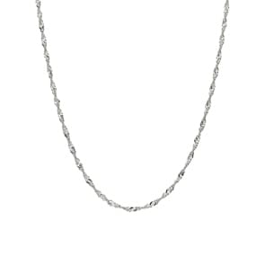 Singapurkette 750/18 K Weissgold 2.4mm
