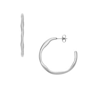 Skagen Creolen Moderne Stak Gross Silbrig