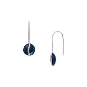 Skagen Hängeohrringe Sofie Sea Glass Pull-Through Organic Shape Blau