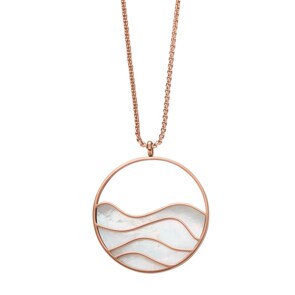 Skagen Kette Agnethe Anhänger Perlmutt Edelstahl roségoldfarben