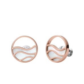 Skagen Ohrstecker Agnethe Perlmutt Edelstahl roségoldfarben