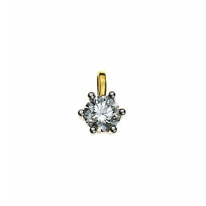 Solitär Anhänger 750/18 K Gelbgold mit Diamant 0.20ct. H/Si