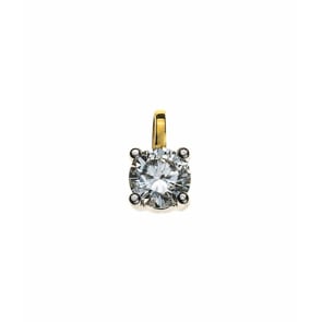 Solitär Anhänger 750/18 K Gelbgold mit Diamant 0.33ct. H/Si