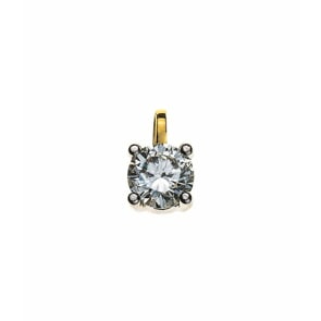 Solitär Anhänger 750/18 K Gelbgold mit Diamant 0.50ct. H/Si