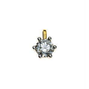 Solitär Anhänger 750/18 K Gelbgold mit Diamant 0.50ct. H/Si