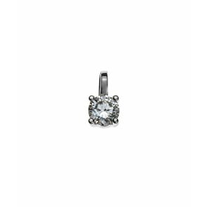 Solitär Anhänger 750/18 K Weissgold mit Diamant 0.10ct. H/Si