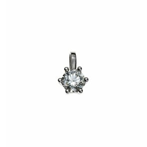 Solitär Anhänger 750/18 K Weissgold mit Diamant 0.10ct. H/Si