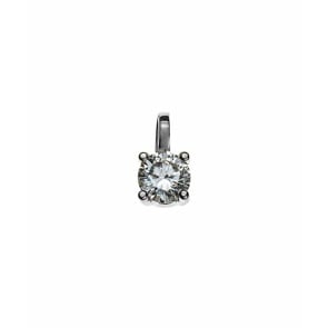 Solitär Anhänger 750/18 K Weissgold mit Diamant 0.15ct. H/Si