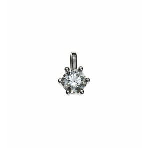 Solitär Anhänger 750/18 K Weissgold mit Diamant 0.15ct. H/Si