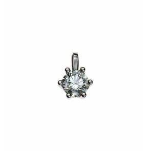 Solitär Anhänger 750/18 K Weissgold mit Diamant 0.20ct. H/Si
