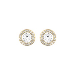 Swarovski Boucles d'oreilles clous Angelic, blanc, métal doré