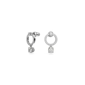 Swarovski Attract Circle Ohrstecker, weiss, rhodiniert