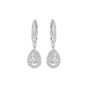 Swarovski Attract Drop Ohrringe, weiss, rhodiniert