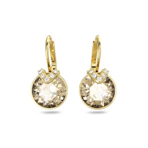 Swarovski Bella V Drop-Ohrhänger Rundschliff, Goldfarben, Goldlegierungsschicht
