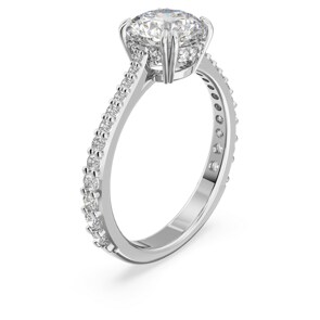 Swarovski Bague cocktail Constella Taille princesse, Pavé, Blancche, Métal rhodié