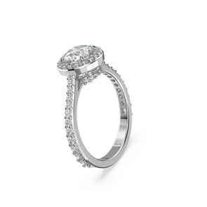 Swarovski Constella Cocktailring Rundschliff, Pavé, Weiss, Rhodiniert