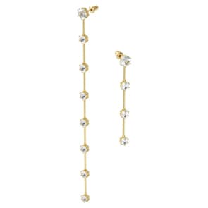 Swarovski Constella Ohrringe, Weiss, Vergoldet