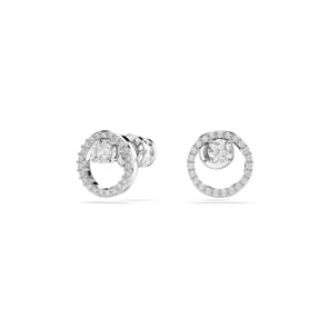 Swarovski Constella Ohrstecker Rundschliff, Weiss, Rhodiniert