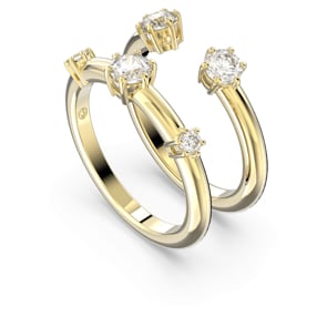 Swarovski Bague Constella Parure (2), Taille Rond, Blanche, Placage de ton or