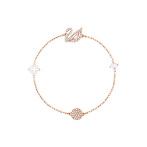 Swarovski Dazzling Swan Armband, mehrfarbig, rosé vergoldet