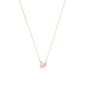 Swarovski Dazzling Swan Halskette, mehrfarbig, rosé vergoldet