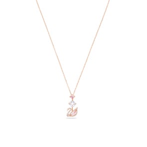 Swarovski Dazzling Swan Halskette, mehrfarbig, rosé vergoldet