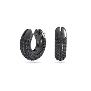  Swarovski Dextera Kreolen, schwarz, rutheniert