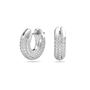  Swarovski Dextera Kreolen, weiss, rhodiniert