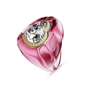 Swarovski Dulcis Cocktailring Herz Rosa