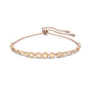 Swarovski Bracelet Emily Diverses tailles rondes, Rose, Placage de ton or rosé
