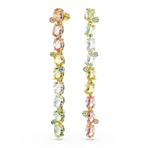 Swarovski Gema Drop-Ohrhänger Asymmetrisches Design Mehrfarbig vergoldet